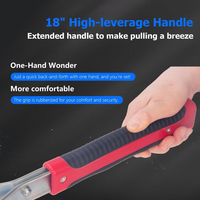 JOYANALL Come Along Winch,5 Ton Capacity Portable Power Puller with 11.5FT Steel Cable,Heavy Duty Come Along Tool with Dual Gears,3 Hooks,Hand Winch Tool - Image 3